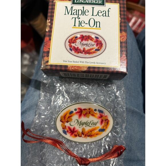 Vintage Longaberger Maple Leaf‎ Tie On #32999 NEW Autumn Fall Tie-On🍁 - Picture 1 of 2